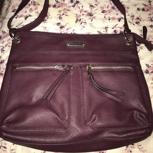 Maroon shoulder purse